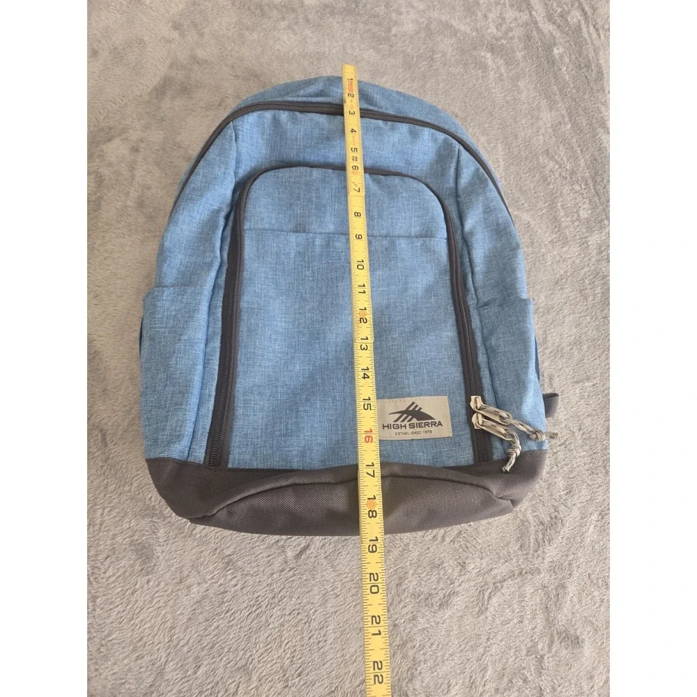 New Without Tags High Sierra Blue Backpack 3 Compartments 2 Side Water Holders